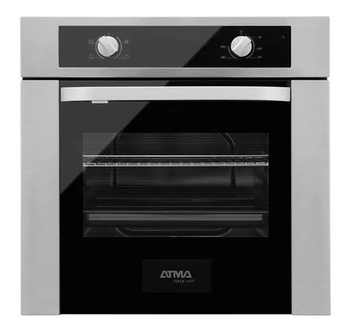 HORNO ELÉCTRICO 70LTS - EMPOTRABLE   - EFICIENCIA ENERGÉTICA: A - CON LUZ Y TERMOSTATO - 60X60CM - ACERO INOXIDABLE - ATMA [94CHE3061M]