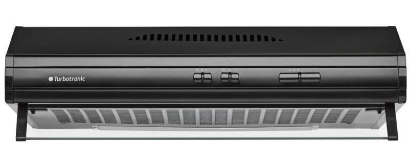 PURIFICADOR TURBOTRONIC 60CM - 1 MOTOR - 3 VELOCIDADES - ABSORCION 200M3/H - COMANDOS DESLIZABLES - NEGRO - SPAR [3711-TUR]