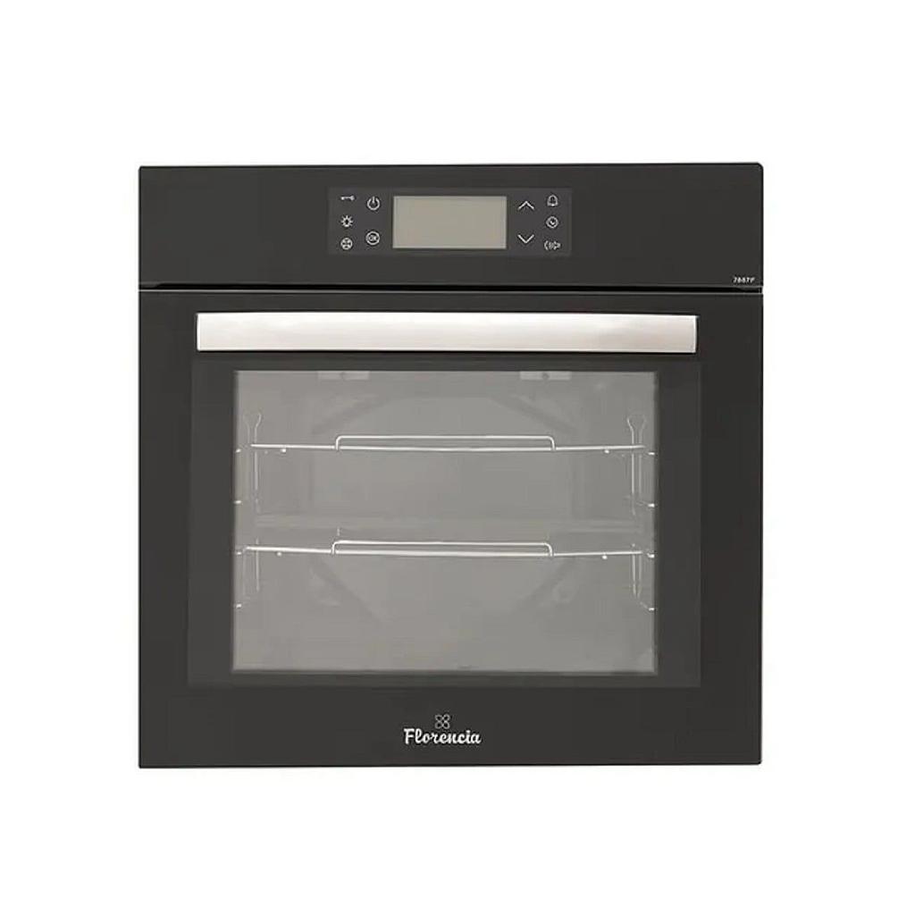HORNO ELÉCTRICO 65LTS - EMPOTRABLE  - CON LUZ, GRILL, TIMER, TERMOSTATO, 12 FUNCIONES Y TRIPLE CRISTAL - 60X60CM - NEGRO - FLORENCIA [FLOR 7887E]