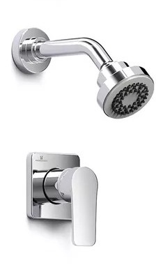 DUCHA EMBUTIDA MONOCOMANDO SIN TRANSFERENCIA SMALL CROMO - HIDROMET - 10 AÑOS DE GARANTÍA [9504CRCR]