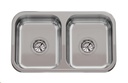 PILETA DOBLE CC 28 - SOPAPA 
AMERICANA -  ACERO 430 304 - JOHNSON [CC 28/18]