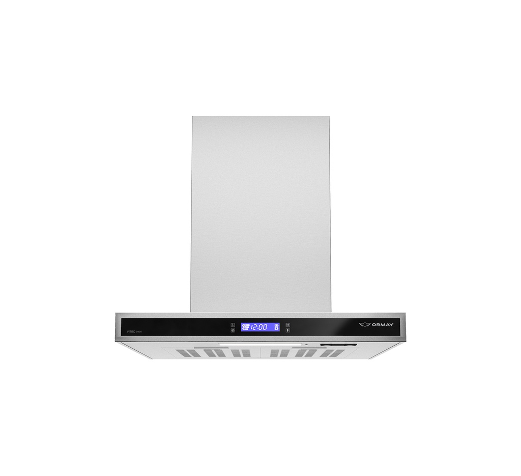 CAMPANA DE PARED  60CM - LUZ LED - 3 VELOCIDADES  - DISPLAY TOUCH - ACERO INOXIDABLE - ORMAY [VITRO C605]