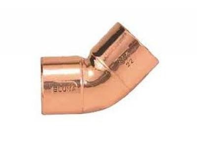 CURVA DE COBRE 45° Ø 7/8" - PARA SOLDAR