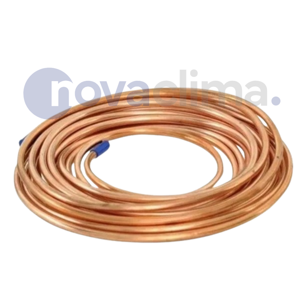 CAÑO DE COBRE FLEXIBLE Ø 1/2" - 0.8MM - ROLLO 45MTS - NOVACLIMA - PRECIO POR MT