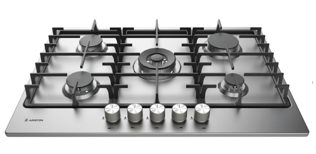 ANAFE A GAS 5 HORNALLAS - REJILLA HIERRO FUNDIDO - INOXIDABLE - ARISTON [THC-751]