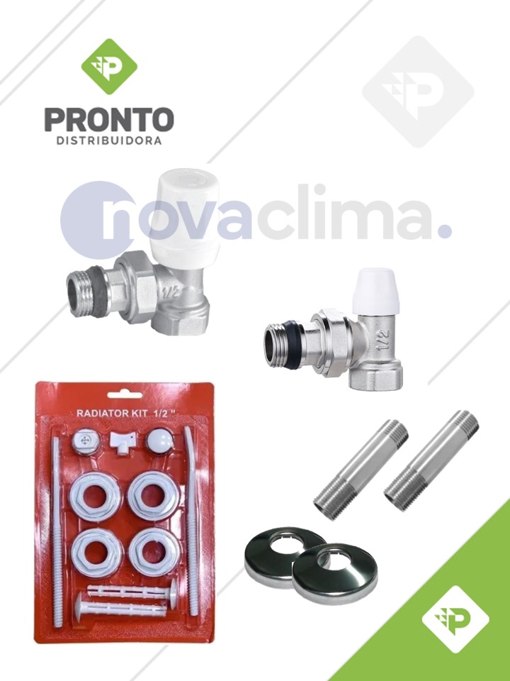 PACK ACCESORIOS PARA INSTALACION DE RADIADOR COMPLETO - NOVA CLIMA - PARA NIPLE