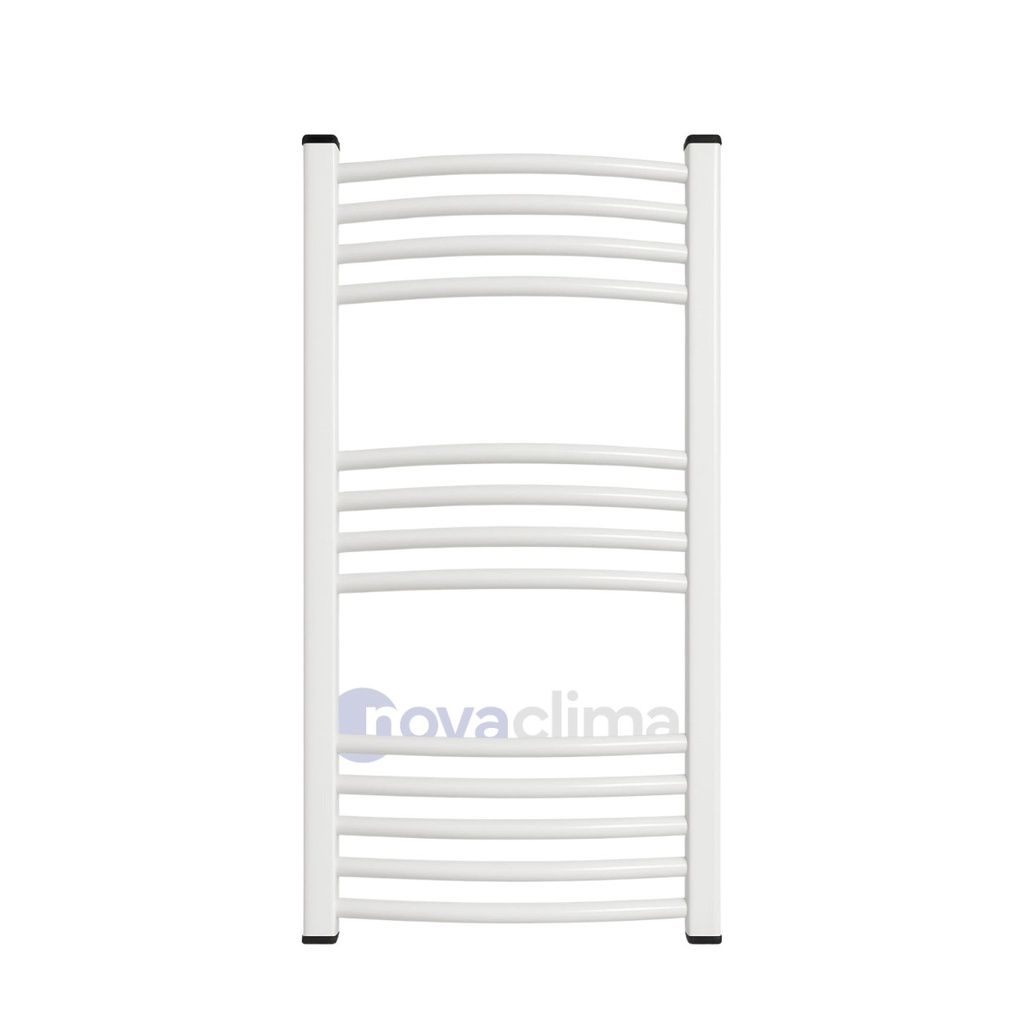 TOALLERO CURVO NEREUS 80 - 800mm*500mm (450mm entre conexiones) - BLANCO - NOVA CLIMA