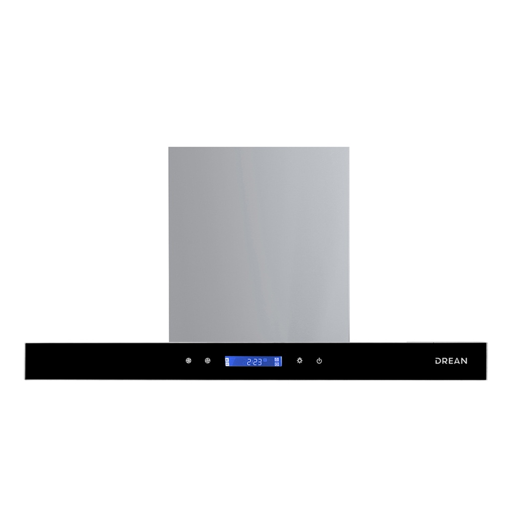 CAMPANA DE EXTRACCIÓN 60 CM DISPLAY DIGITAL TOUCH CON TIMER Y CONTROL DE FUNCIONAMIENTO - LUZ LED - CUERPO DE ACERO INOXIDABLE Y FRENTE DE VIDRIO - DREAN [CRDR60IA]