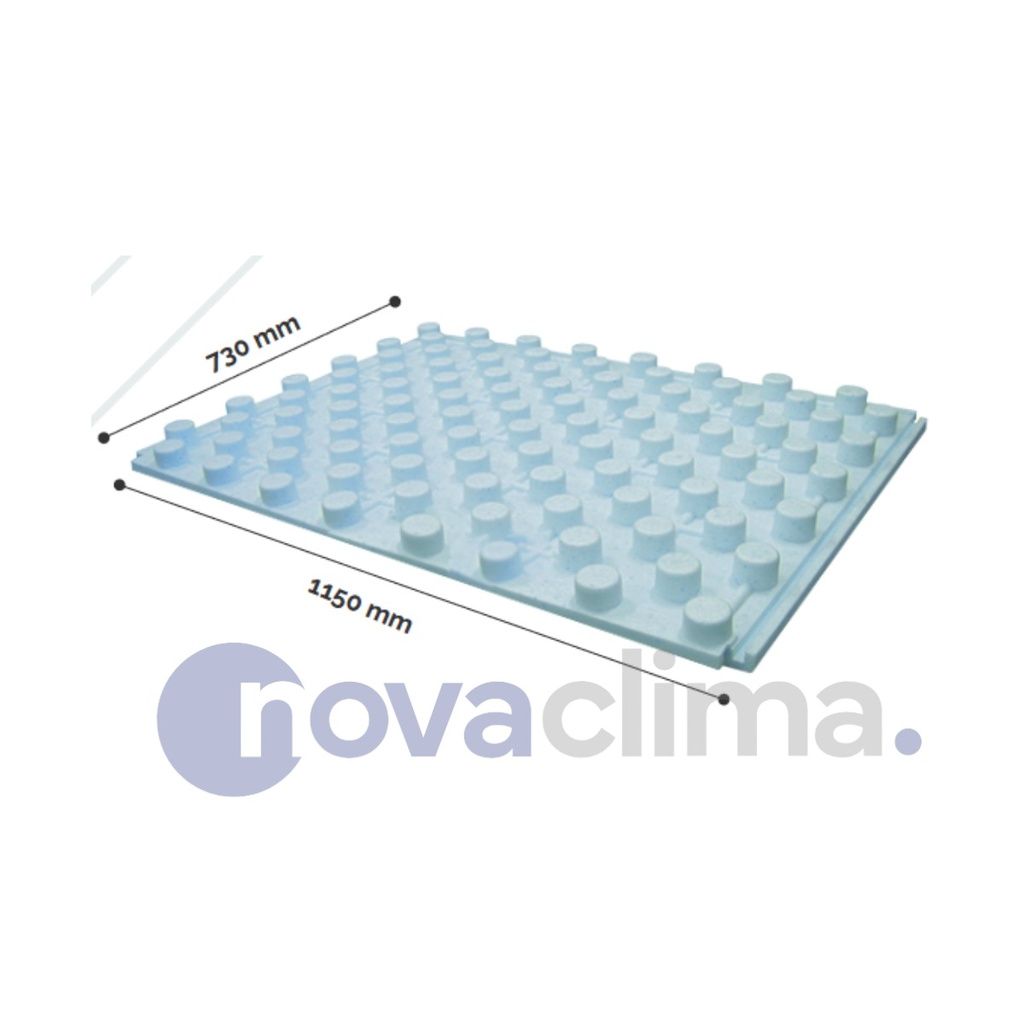 PLACA SUELO RADIANTE NOVAFIX - BUENOS AIRES - DENSIDAD 20KG/CM2 - NOVA CLIMA