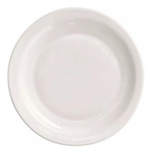 PLATO PLAYO 24 CM BLANCO VIDRIO TEMPLADO - [15682]