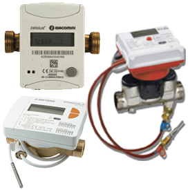 CONTADOR VOLUMÉTRICO DE ENERGÍA TÉRMICA DE DOBLE REGISTRO CON CONEXIONES 1" 2,5 M3/H GE552PY160 - GIACOMINI