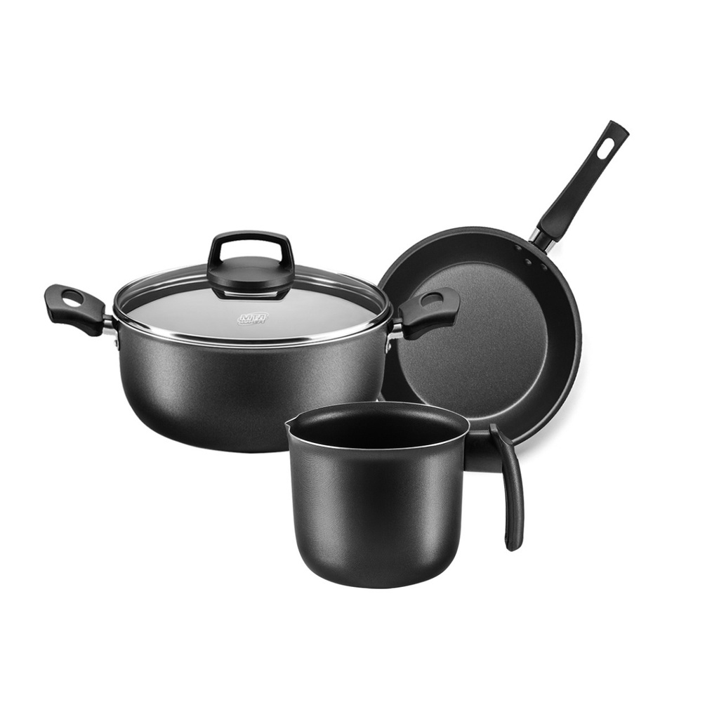 JUEGO BATERIA COCINA x 3 PIEZAS GRAFITO SUPERFLON [18162]