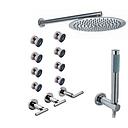 GRIFERÍA DUCHA 3 VIAS BICOMANDO CON TRANSFERENCIA , ESCOCESA Y DUCHADOR FLAT CRUZ CROMO - HIDROMET - 10 AÑOS DE GARANTÍA [84147CRCR]