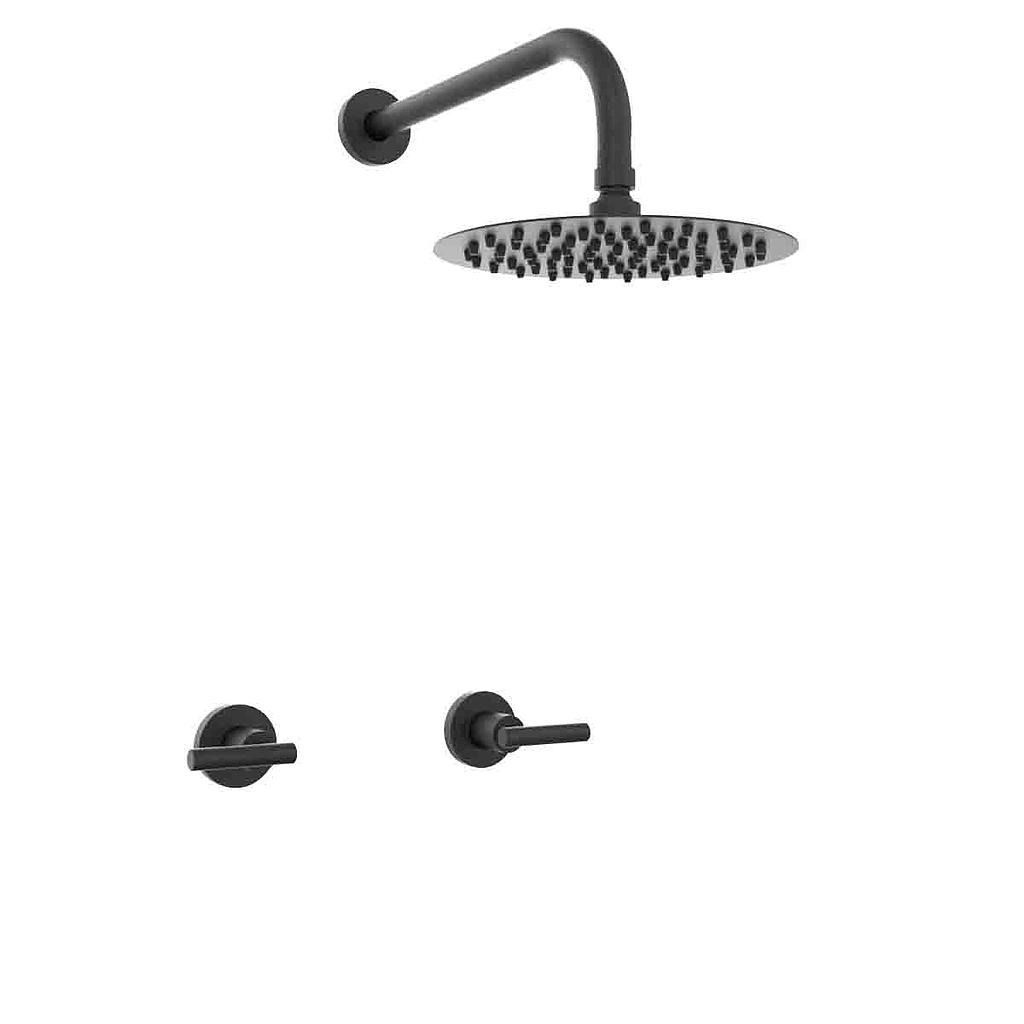 GRIFERÍA DUCHA BICOMANDO SIN TRANSFERENCIA SUN LEVER NEGRO - HIDROMET - 10 AÑOS DE GARANTÍA [04509NEGR]