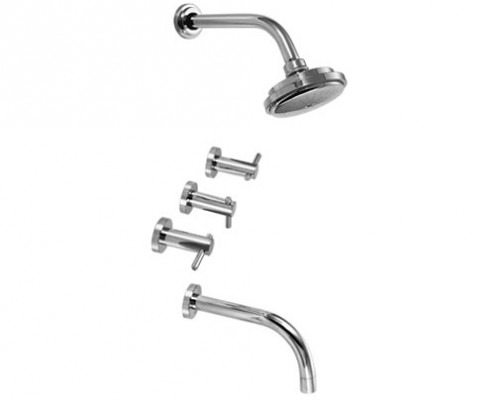 GRIFERÍA DUCHA BICOMANDO CON TRANSFERENCIA FLY LEVER CROMO - HIDROMET - 10 AÑOS DE GARANTÍA [02608CRCR]