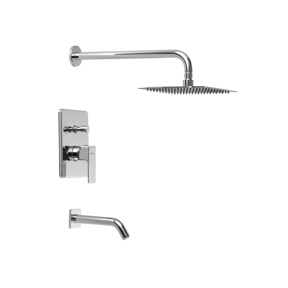 GRIFERÍA MONOCOMANDO ARQ DUCHA DE EMBUTIR CON TRANSFERENCIA CROMO PIAZZA [10406]