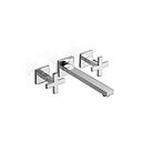 GRIFERÍA BICOMANDO CIERRE CERAMICO UNIQUE CRUZ LAVATORIO DE PARED CROMO PIAZZA [22803]