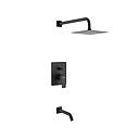 GRIFERÍA MONOCOMANDO ARQ DUCHA DE EMBUTIR CON TRANSFERENCIA NEGRO PIAZZA [10406NE]