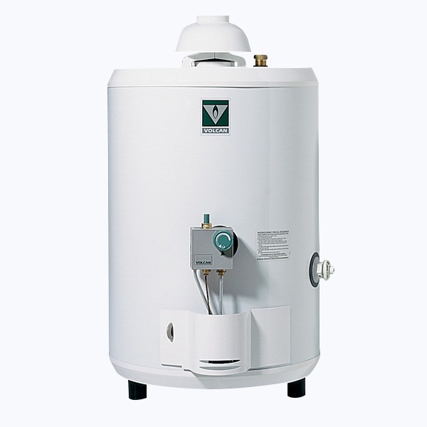 TERMOTANQUE GAS NATURAL 50LTS BLANCO - CONEXIÓN SUPERIOR - VOLCAN [0050GV]