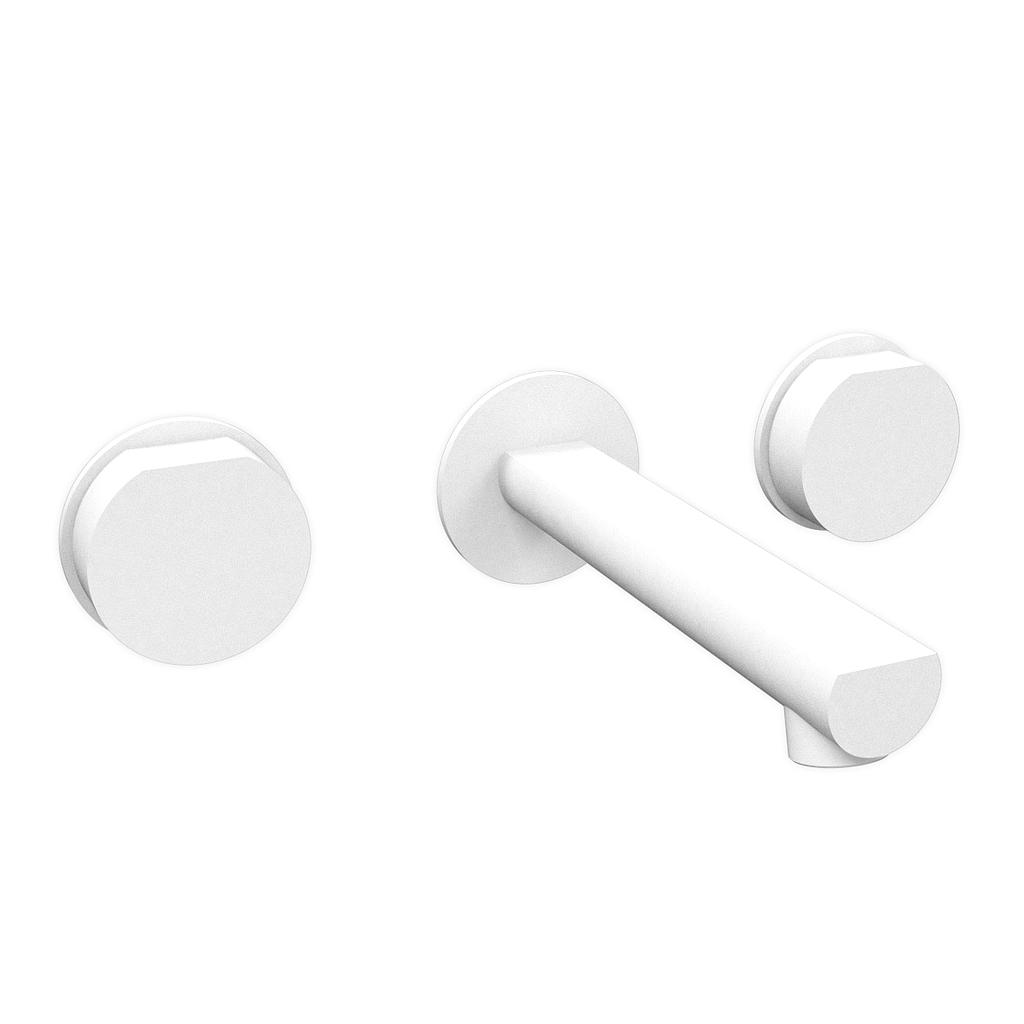 GRIFERÍA LAVATORIO DE PARED BICOMANDO LUXURY BLANCO - HIDROMET - 10 AÑOS DE GARANTÍA [15090BLBL]