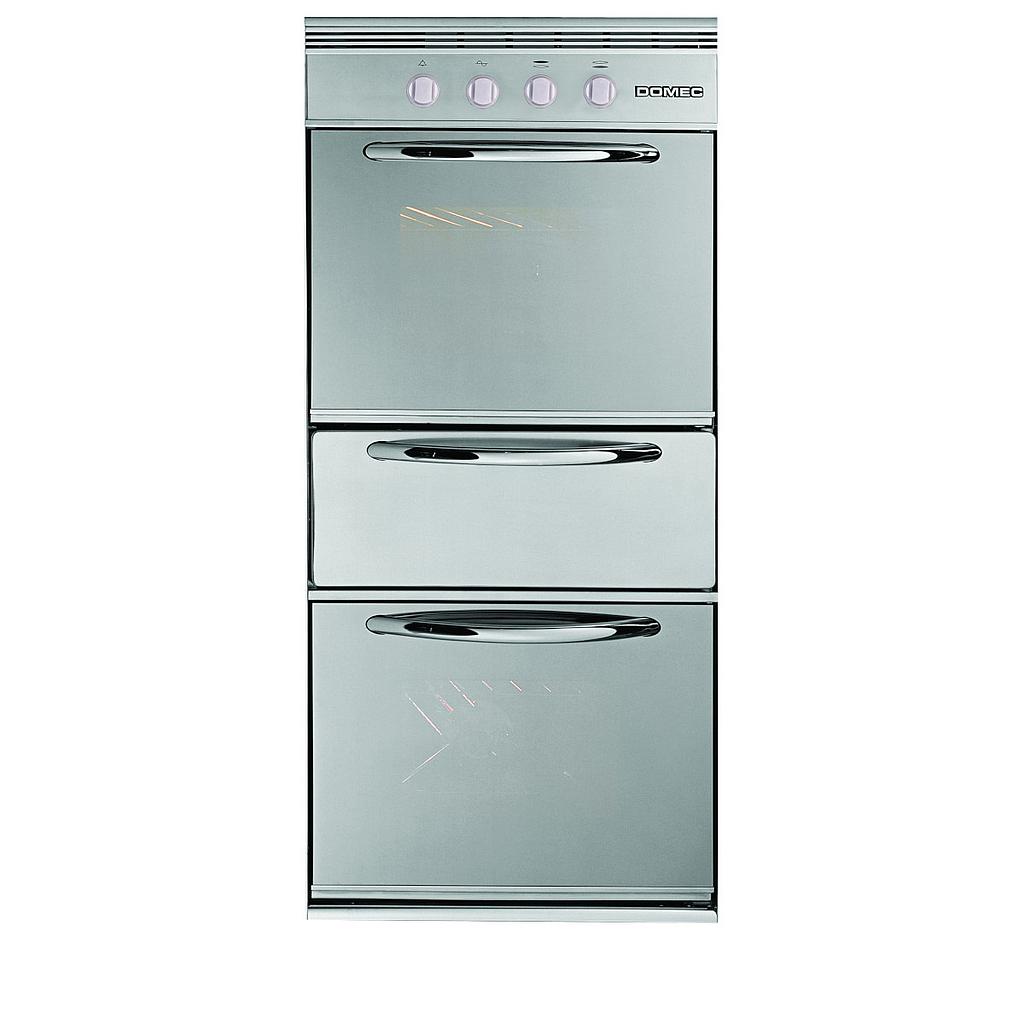 HORNO MULTIGAS + HORNO ELÉCTRICO HXCLW - EFICIENCIA ENERGÉTICA: A - CON LUZ, GRILL, SPIEDO Y TERMOSTATO - 60CMX130CM - ACERO INOXIDABLE - DOMEC [62205]