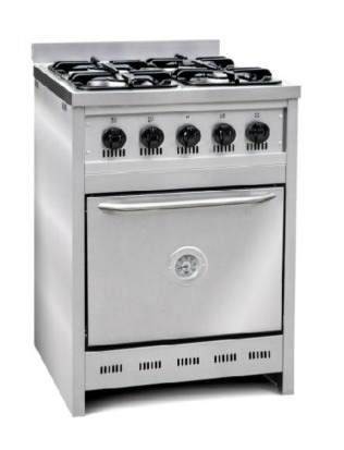 COCINA SEMI INDUSTRIAL 55CM  4 HORNALLAS ACERO INOXIDABLE - TST [450-55]