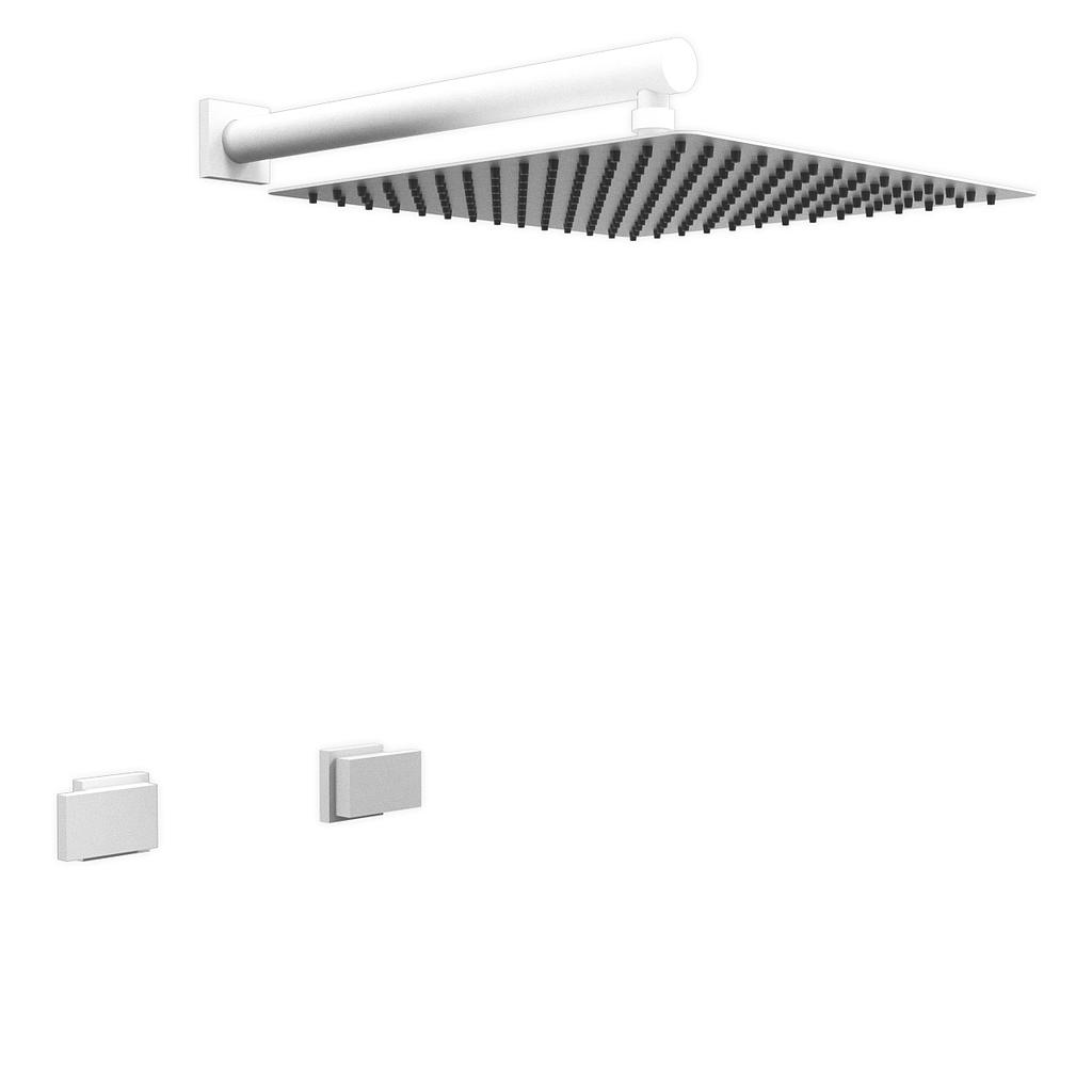 [26384] GRIFERÍA DUCHA BICOMANDO SIN TRANSFERENCIA BLOCK PLANE BLANCO - HIDROMET - 10 AÑOS DE GARANTÍA [34009BLBL]