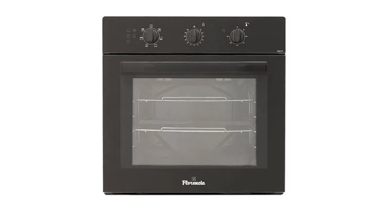 [27820] HORNO ELÉCTRICO 65LTS - EMPOTRABLE  - CON LUZ, GRILL, TIMER, TERMOSTATO, 6 FUNCIONES Y TRIPLE CRISTAL - 60X60CM - NEGRO - FLORENCIA [FLOR 7867]