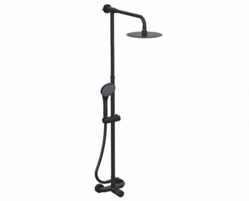 [27855] DUCHA EXTERIOR MONOCOMANDO CON TRANSFERENCIA TEXTURE CROMO - HIDROMET - 10 AÑOS DE GARANTÍA [9805NEGR]