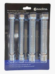 [31904] KIT DE FLEXIBLES EXTENSIBLES PARA CONEXION DE AGUA CALDERAS DUAL- 15cm/30cm - NOVA CLIMA