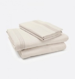 [32495] JUEGO DE SABANAS COTTON TOUCH PREMIUM - 600 HILOS - TWIN - PLATINUM