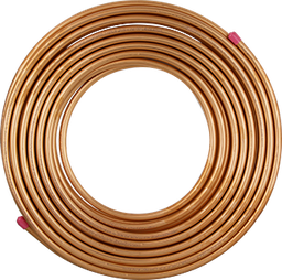 [537] CAÑO DE COBRE FLEXIBLE Ø 1/4" - 0.8MM - ROLLO 15MTS - TERMOMECANICA - PRECIO POR MT