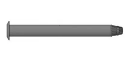 [6307] TUBO COAXIAL-1.00 MT C/TERMINAL ANTIVIENTO D32000