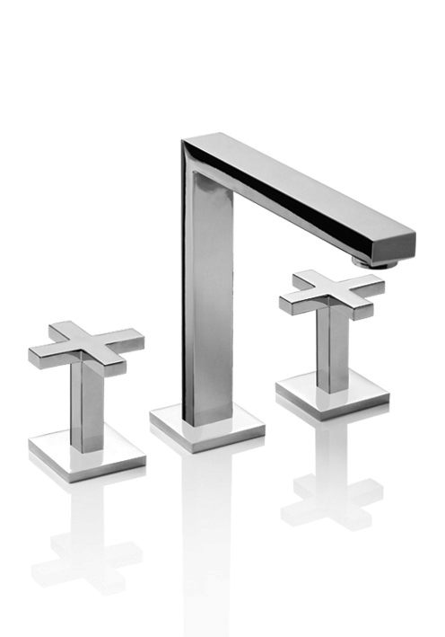 [24358] GRIFERÍA BICOMANDO CIERRE CERAMICO UNIQUE CRUZ LAVATORIO MESADA PICO DE CAÑO CROMO PIAZZA [22801]