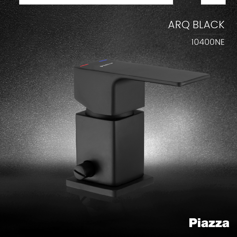 GRIFERÍA MONOCOMANDO ARQ BIDET CON TRANSFERENCIA NEGRA PIAZZA [10404NE]