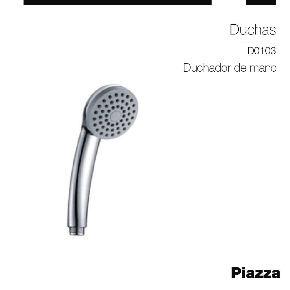 DUCHADOR DE MANO ANTICALCÁREO PIAZZA [D0103]