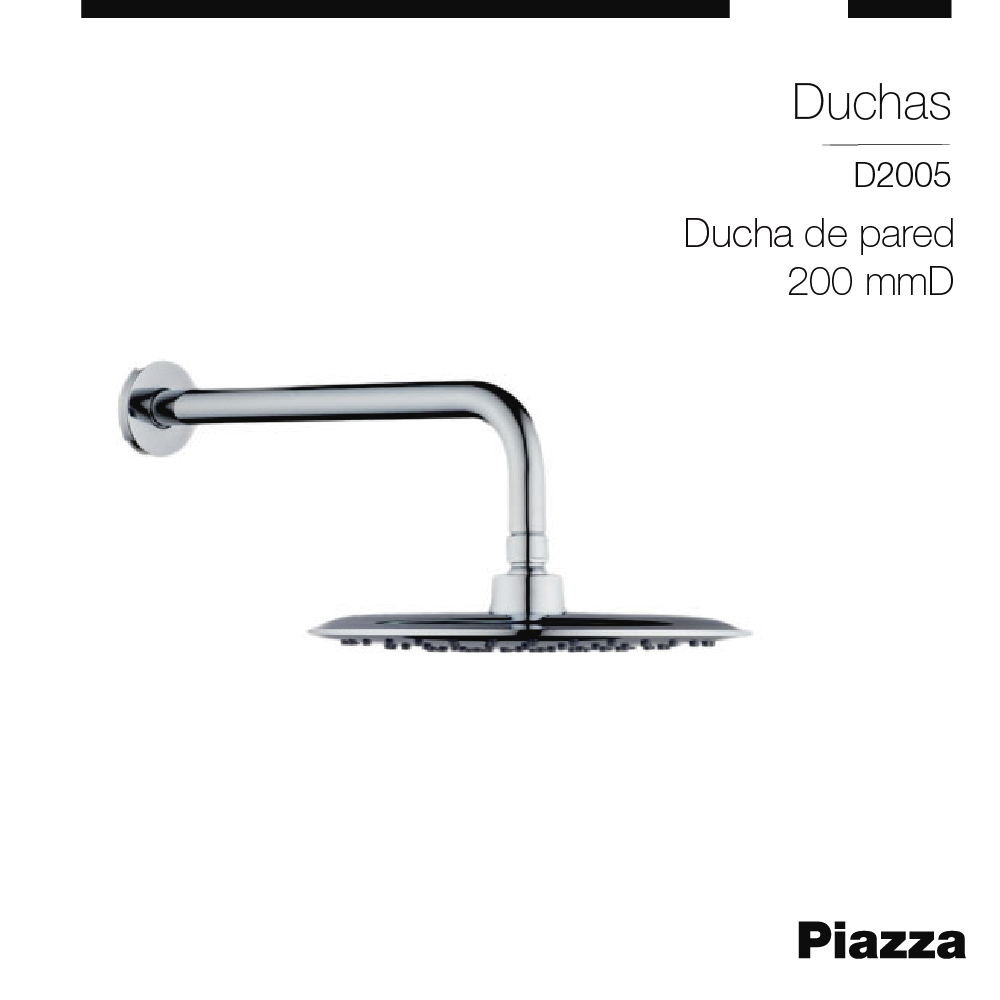DUCHA DE PARED Ø200 PIAZZA [D2005]