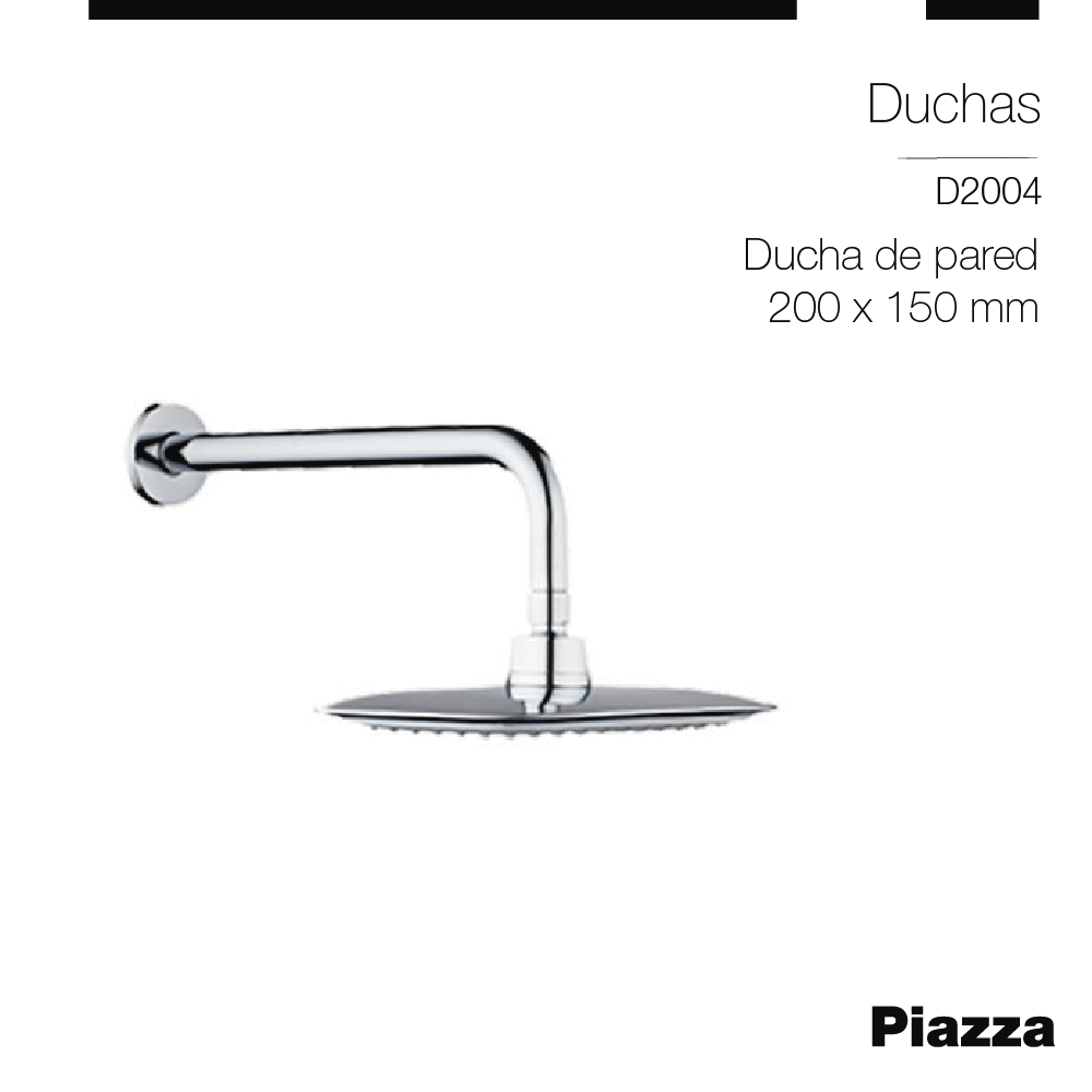 DUCHA DE PARED 200 x 150mm PIAZZA [D2004]