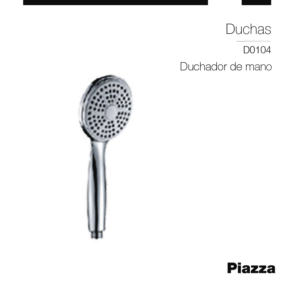 DUCHADOR DE MANO ANTICALCÁREO 100MM PIAZZA [D0104]