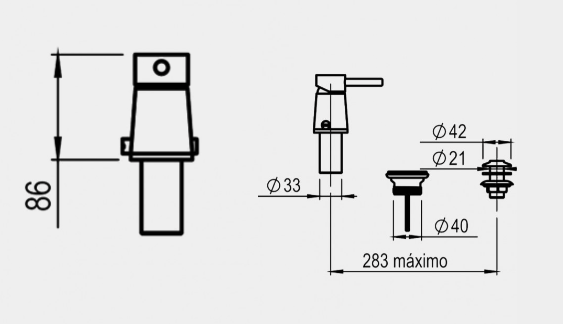 GRIFERIA MONOCOMANDO BIDET CON TRANSFERENCIA VECTOR BLACK – 10 AÑOS DE GARANTÍA [42102NEGR]