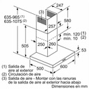 CAMPANA TIPO BOX 60CM ABSORCION 621M3/H  ACERO - BOSCH [DWB66BC50]