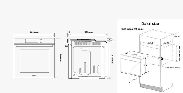 HORNO ELECTRICO DE VAPOR NATURAL STEAM 76L CON WIFI - SAMSUNG [NV7B4040VAS]