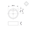 BACHA APOYO REDONDA A029 1 AGUJERO PIAZZA - LAVATORIO PILETA