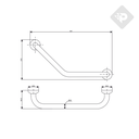 ACCESORIO AGARRADERA ANGULAR CROMO PIAZZA [C5008]