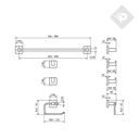 ACCESORIO CUBE SET 4 PIEZAS CROMO PIAZZA [73028]