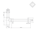 ACCESORIO DESCARGA CON SIFÓN PARA LAVATORIO NEGRO - PIAZZA [SL400NE]