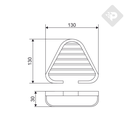 ACCESORIO JABONERA REJILLA ANGULAR CROMO PIAZZA [C5016]