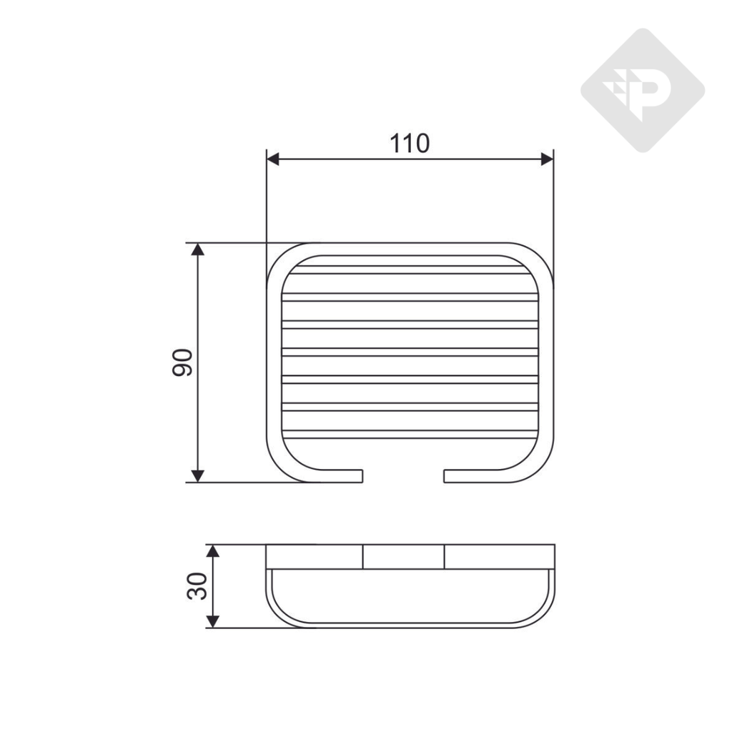 ACCESORIO JABONERA REJILLA CROMO PIAZZA [C5015]
