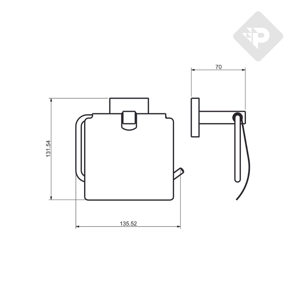 ACCESORIO UNIQUE PORTA ROLLO CROMO PIAZZA [72823]