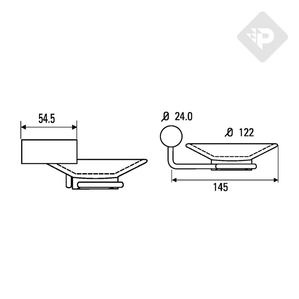 ACCESORIO JABONERA FLY CROMO -  HIDROMET [02621CRCR]